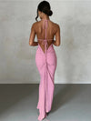 BLYTHE Backless Spaghetti Strap Maxi Dress