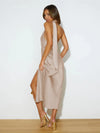 MIA Satin Backless Maxi Party Dress