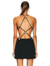 TRUE Backless Crystal Diamonds Bandage Dress