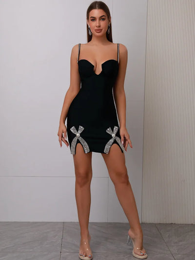 PHOENIX Sexy Rhinestone Cross Dress